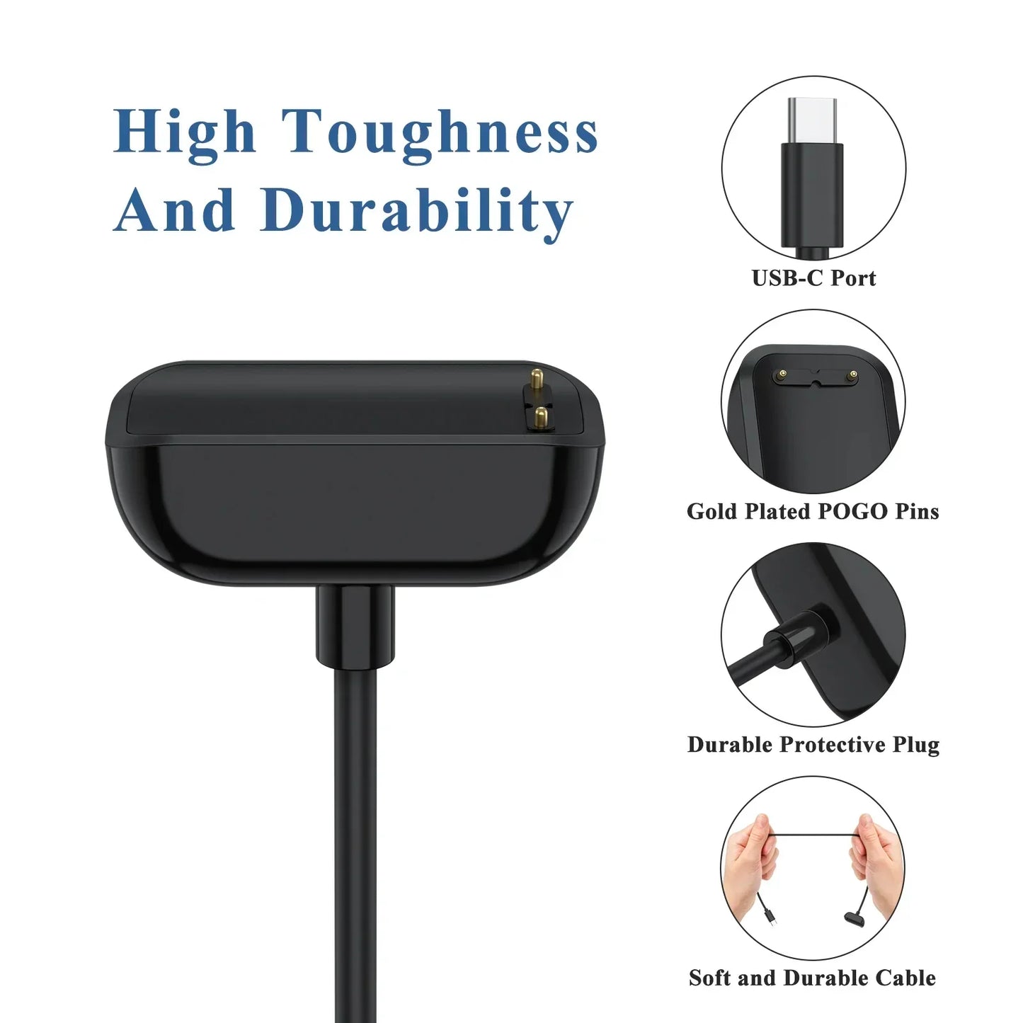 USB-C Magnetic Charger for Fitbit Charge 5, Charge 6 & Luxe