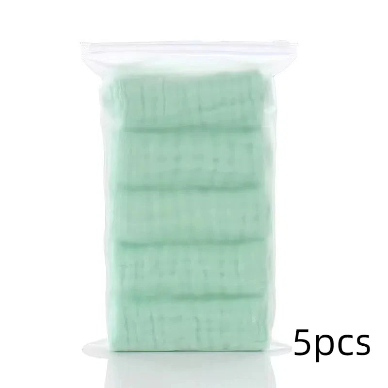 Muslin Baby Washcloths 6-Layer Cotton Burp Cloths 5 Pack