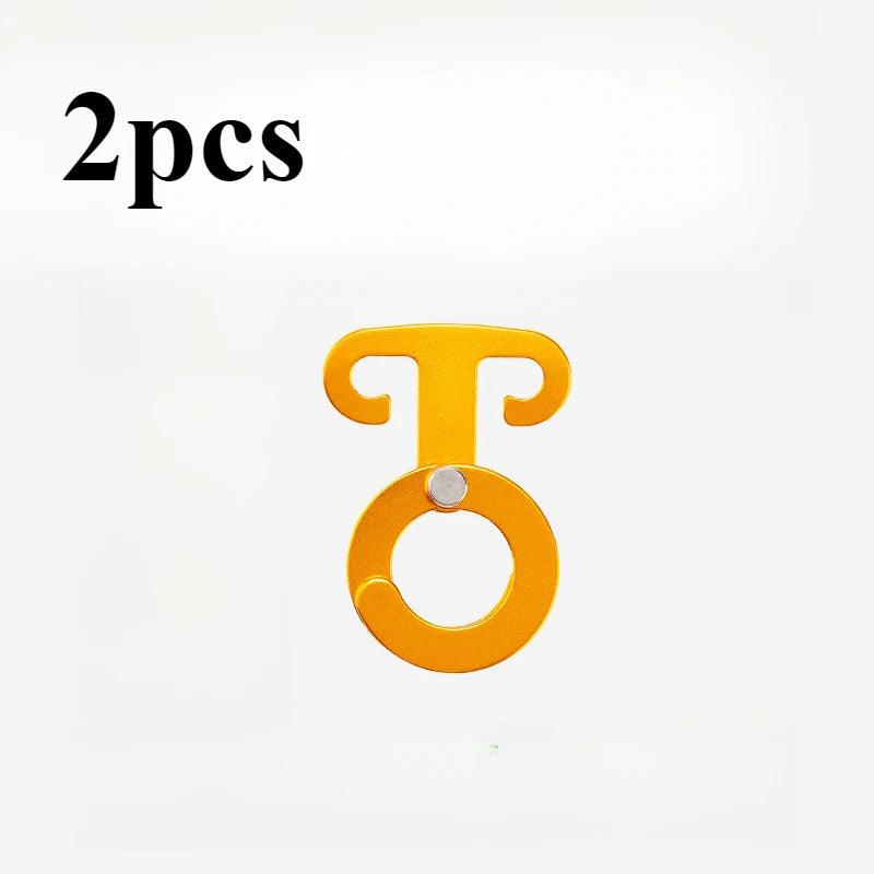 Aluminum Alloy Adjustable Tent Rope Buckles | 2-Pack Cord Lock Tent Rope Buckle Peaceful Pleasures Health and Wellness gold-2pcs