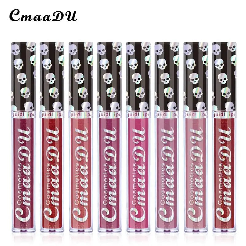 CmaaDu 8-Color Diamond Shimmer Lip Gloss – Waterproof & Long-Lasting