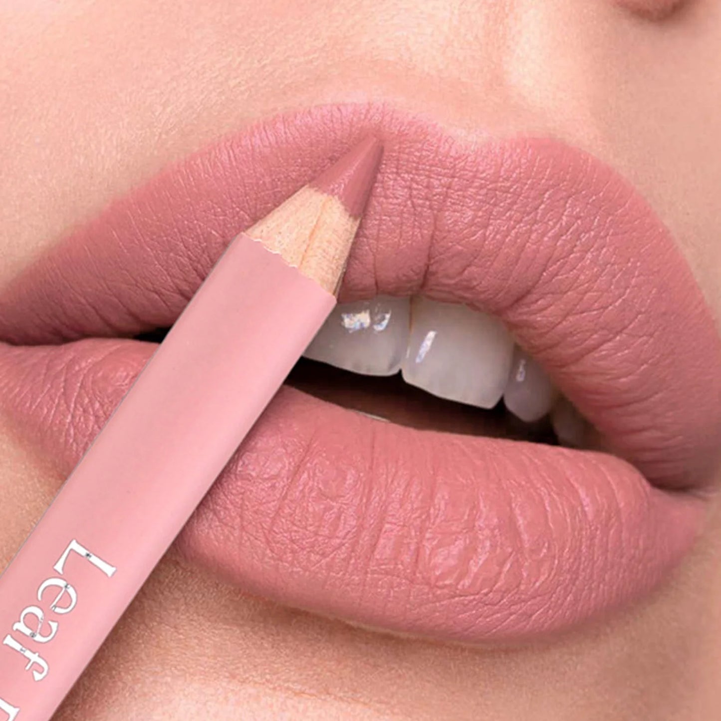 12-Color Matte Waterproof Lip Liner Pencil Set – Nude & Pink