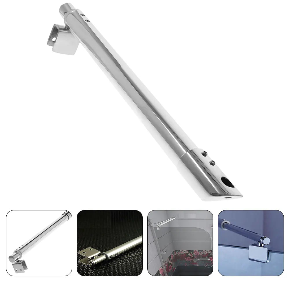 Shower Doors For Bathtub Door Pull Rod Glass Panel Glass Door Pull Rod Frameless Shower Support Bar Panel Brackets Bathroom Peaceful Pleasures Health and Wellness Default Title
