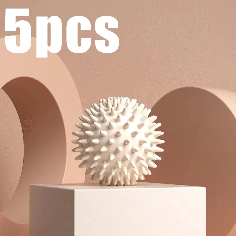 Massage Ball Fascia Ball Muscle Relaxation Massage Yoga Fitness Shoulder Neck Foot Foot Foot Massage Hard Neck Membrane Meridian Peaceful Pleasures Health and Wellness White 5pcs