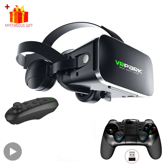 AyeBeau VRPARK J50 VR Headset 3D Glasses – Bluetooth, 110° FOV VR Headset Oasis Select