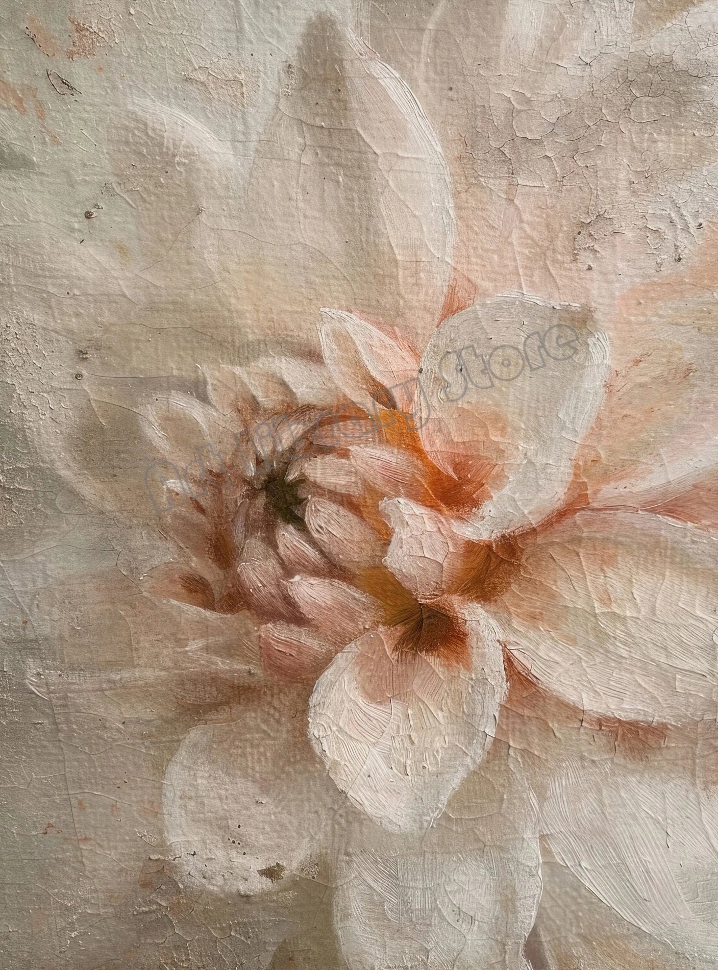 Vintage Flower Magnolia Peony Tulips Fresh Plant Painting on Canvas Poster and Print Minimalist Wall Art Pictures Home Decor Peaceful Pleasures Health and Wellness 8 40x60cm