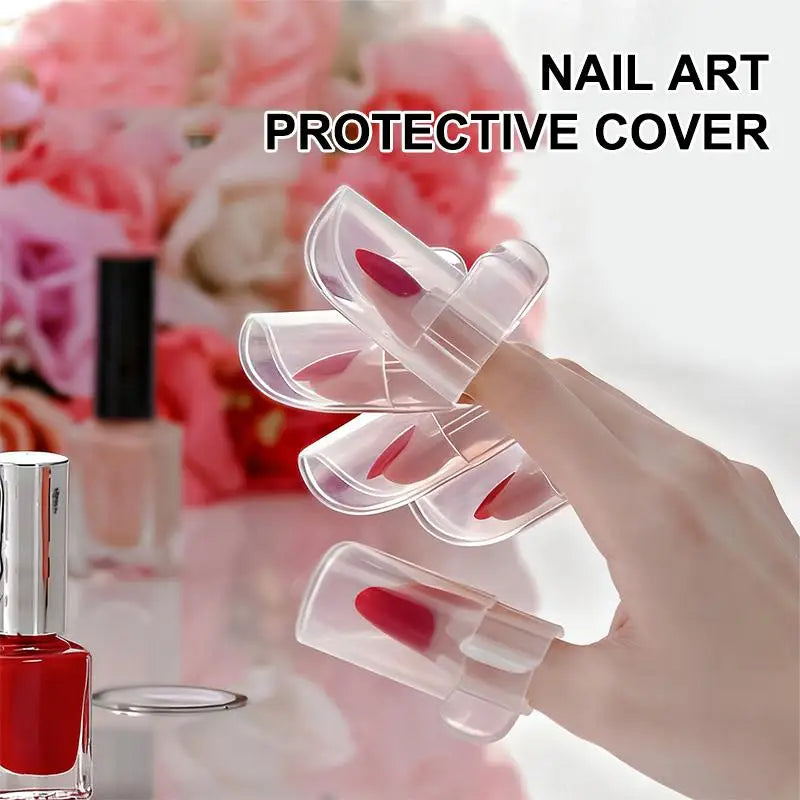 Reusable Transparent Nail Protective Covers 5Pcs | Anti-Scratch