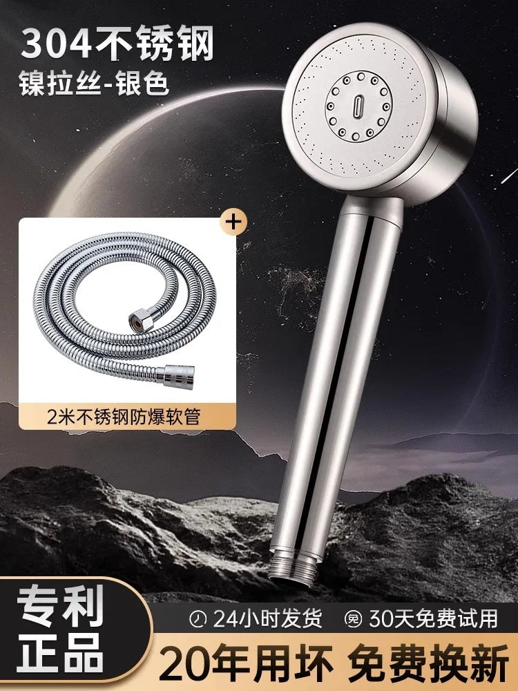 304 Stainless Steel Shower Head – 3 Modes & High Pressure