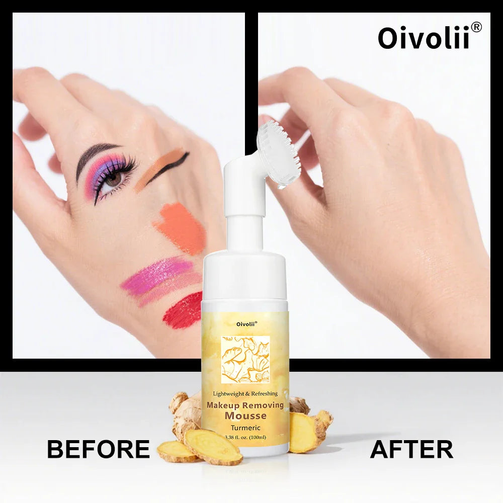 Turmeric Foaming Face Cleanser – Gentle Makeup Removing Mousse