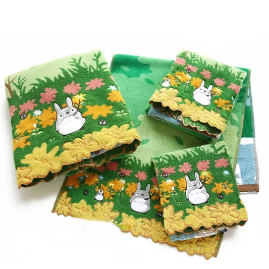 100% Cotton Embroidered Cartoon Towels for Kids & Adults Embroidered Cotton Towel Peaceful Pleasures Health and Wellness