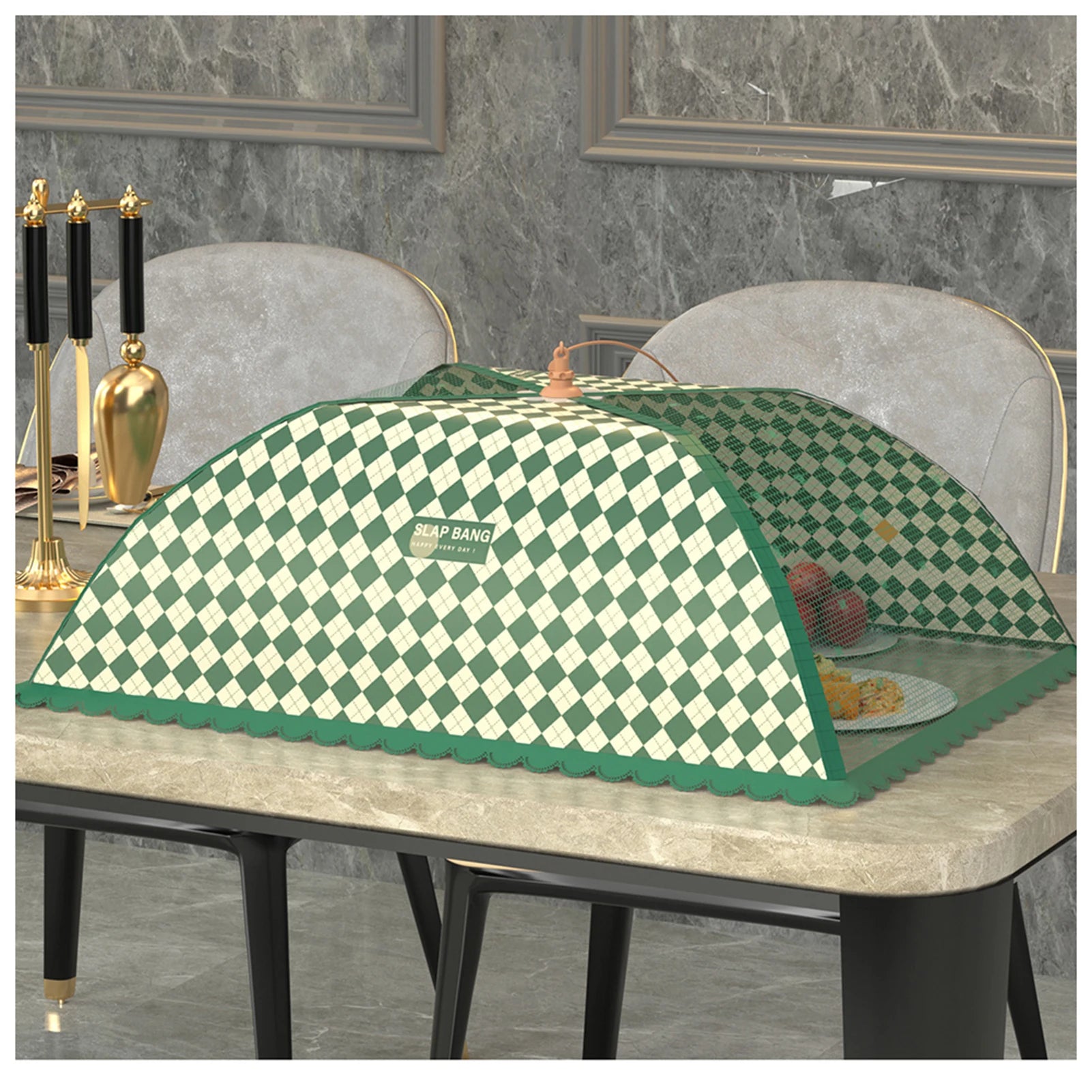 Dining Table Umbrella, Foldable Food Cover,Fine Mesh Large Capacity Foldable Food Umbrella-Tent,Anti-Fly Table Meal Covers, Peaceful Pleasures Health and Wellness