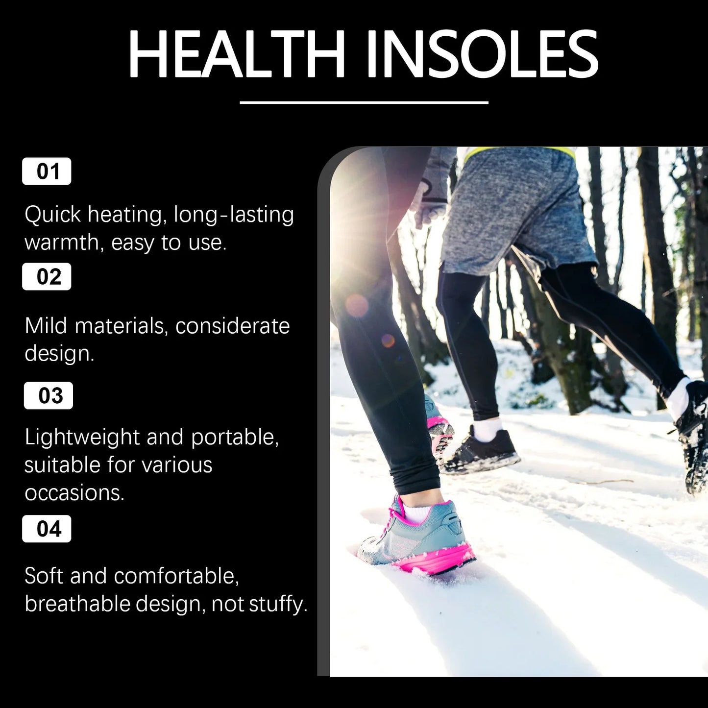 Self Heating Insoles – Foot Warmers for Skiing & Winter Outdoor