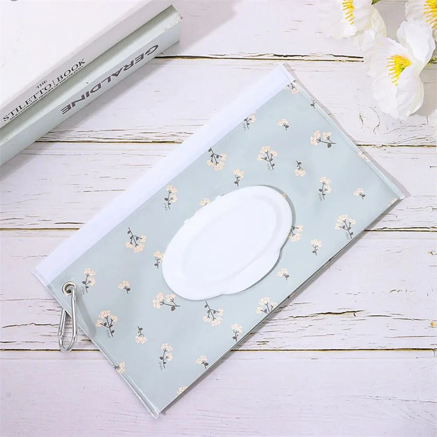Baby Wet Wipe Pouch EVA Flip Cover | Refillable Stroller Bag