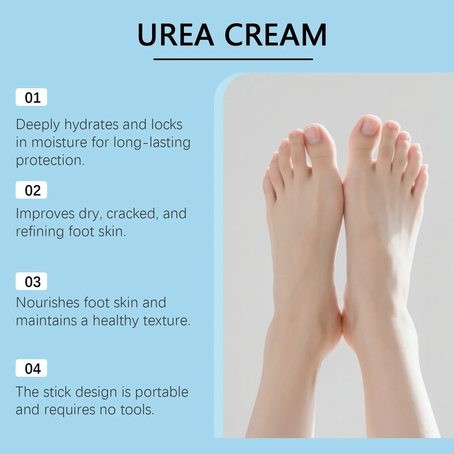 Urea 40% + Salicylic Acid 2% Foot Cream – Repair Cracked Heels