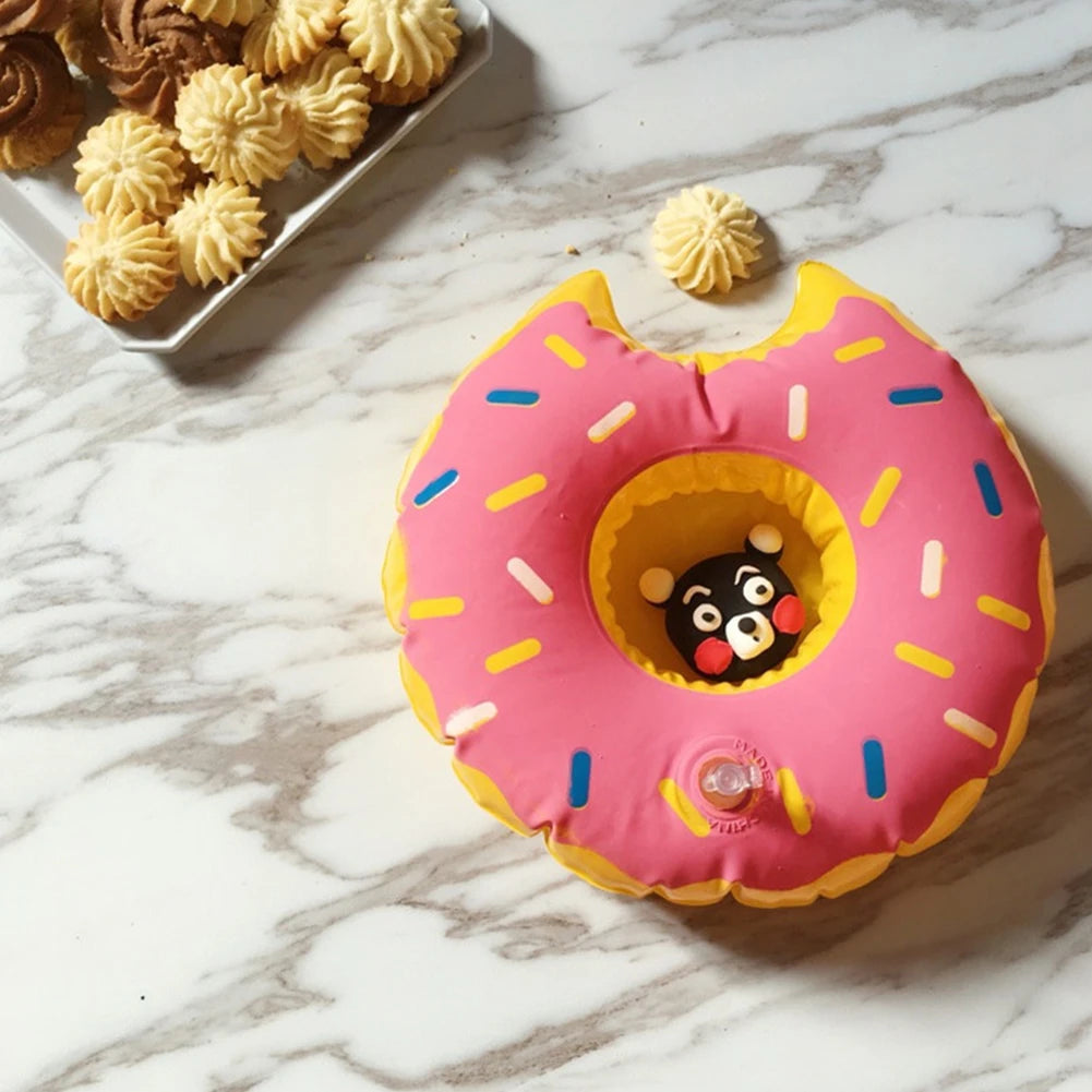Inflatable Donut Cup Holder Coaster – Pool, Party & Beach Peaceful Pleasures Health and Wellness