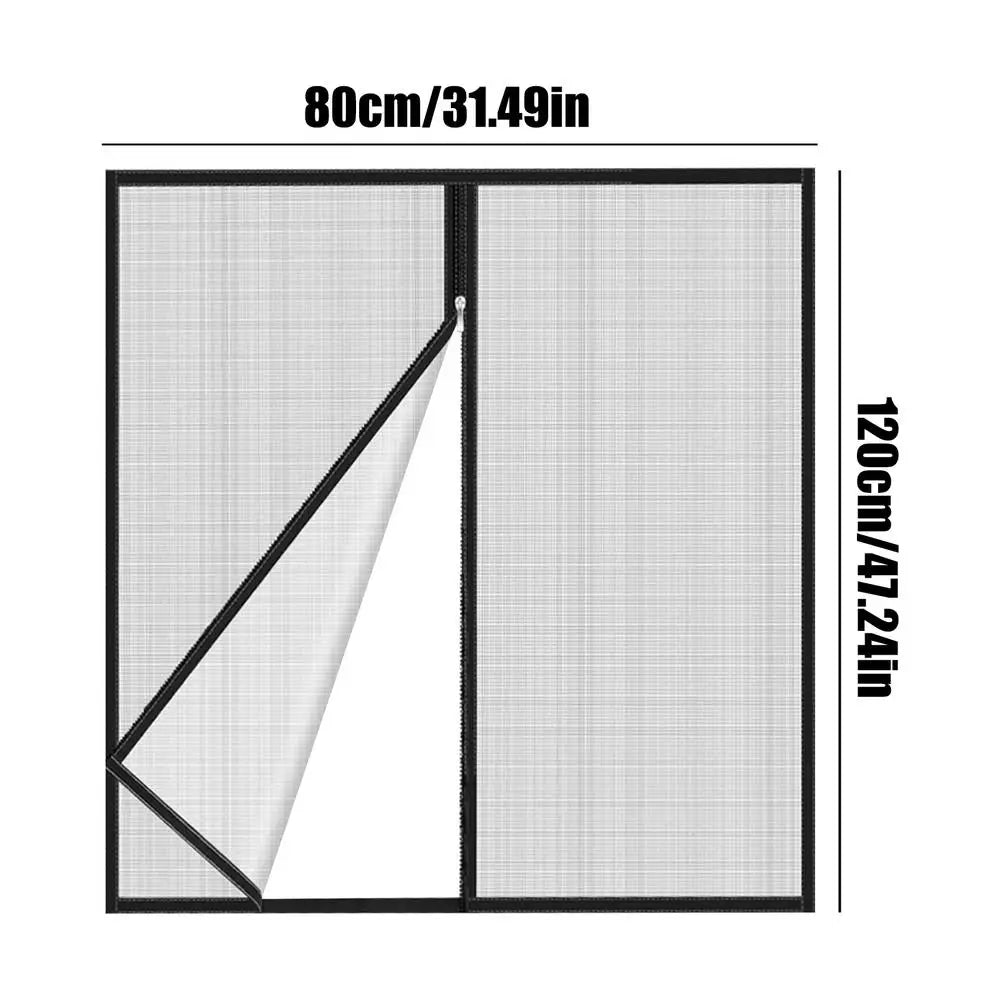 Self Adhesive Zipper Window Screen Gnat Proof Insect Net Door Window Mesh for Home Apartment Bedroom Kitchen Garage Office Dorm Peaceful Pleasures Health and Wellness 80x120cm