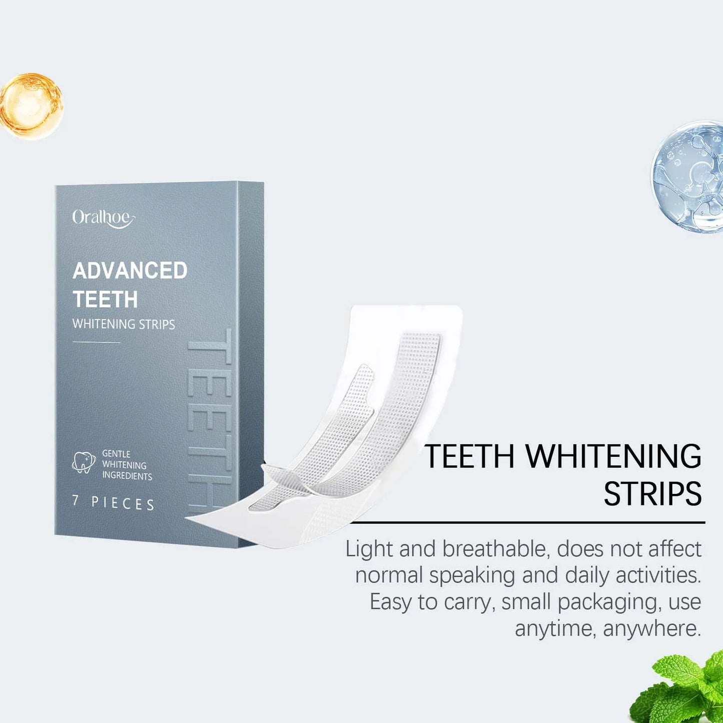 Oralhoe Teeth Whitening Strips | Enamel-Safe, Fresh Breath