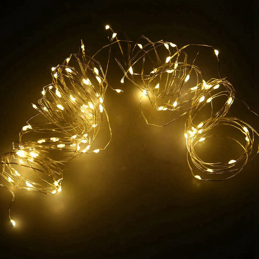 A36T-4X Solar String Lights, 10M 100LED Outdoor String Lights, Waterproof Decorative String Lights (Warm White) Peaceful Pleasures Health and Wellness Default Title