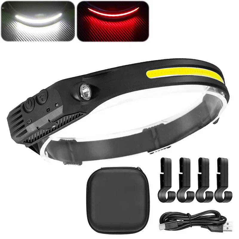USB Rechargeable COB LED Headlamp | 500 Lumens, 3 Modes