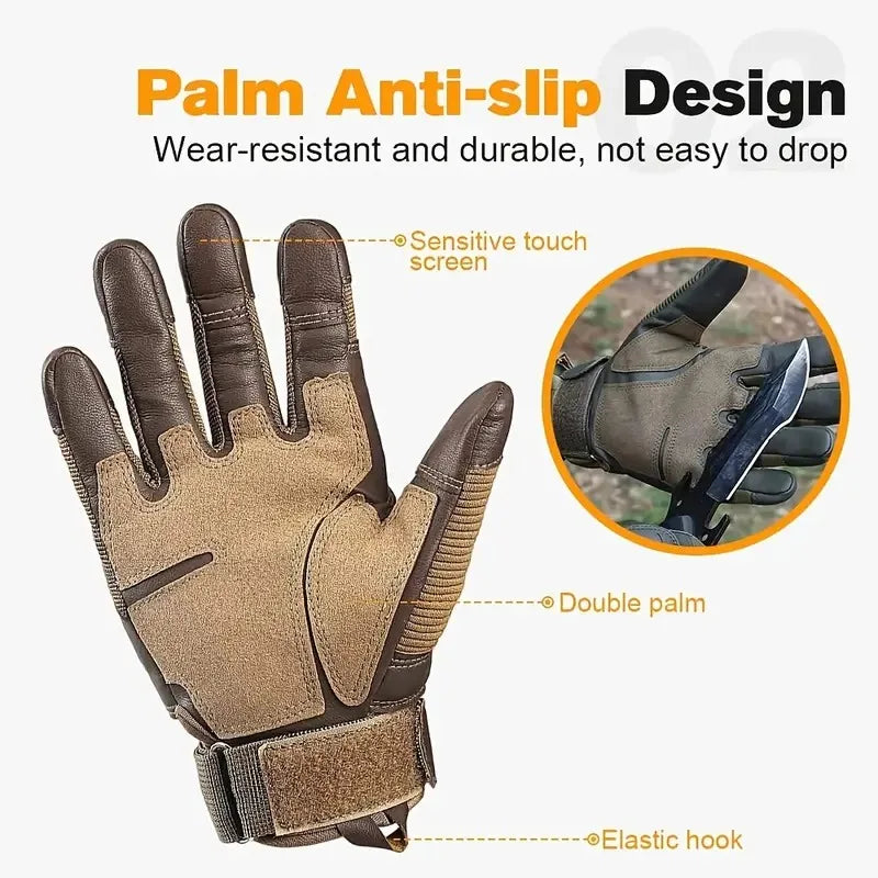 1 Pair Motorcycle Cycling Gloves For Men And Women, Touchscreen Tactical Fingerless Gloves For Work Outdoor Sport, Rock Climbing Peaceful Pleasures Health and Wellness