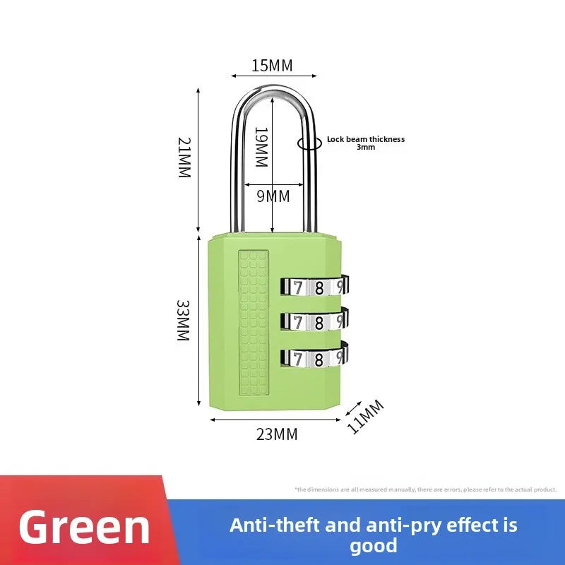 Mini 4-Dial Resettable Combination Padlock | Travel & Gym