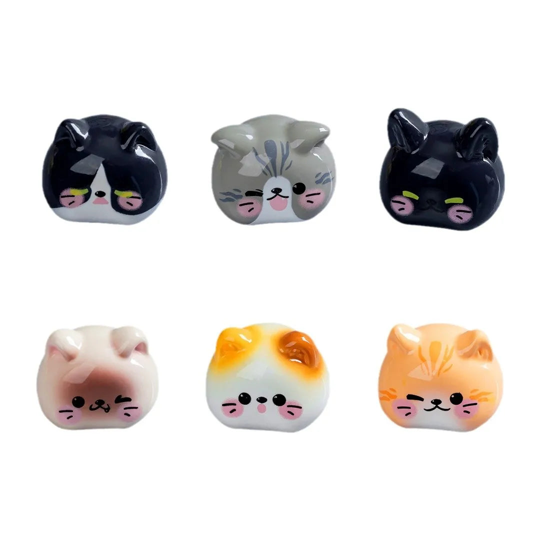 Resin Kawaii Cat Statue Home Decor Crafts Room Wedding Gifts Decoration Doll for Girls Mothers Day Gift Fairy Garden Home Decor Peaceful Pleasures Health and Wellness