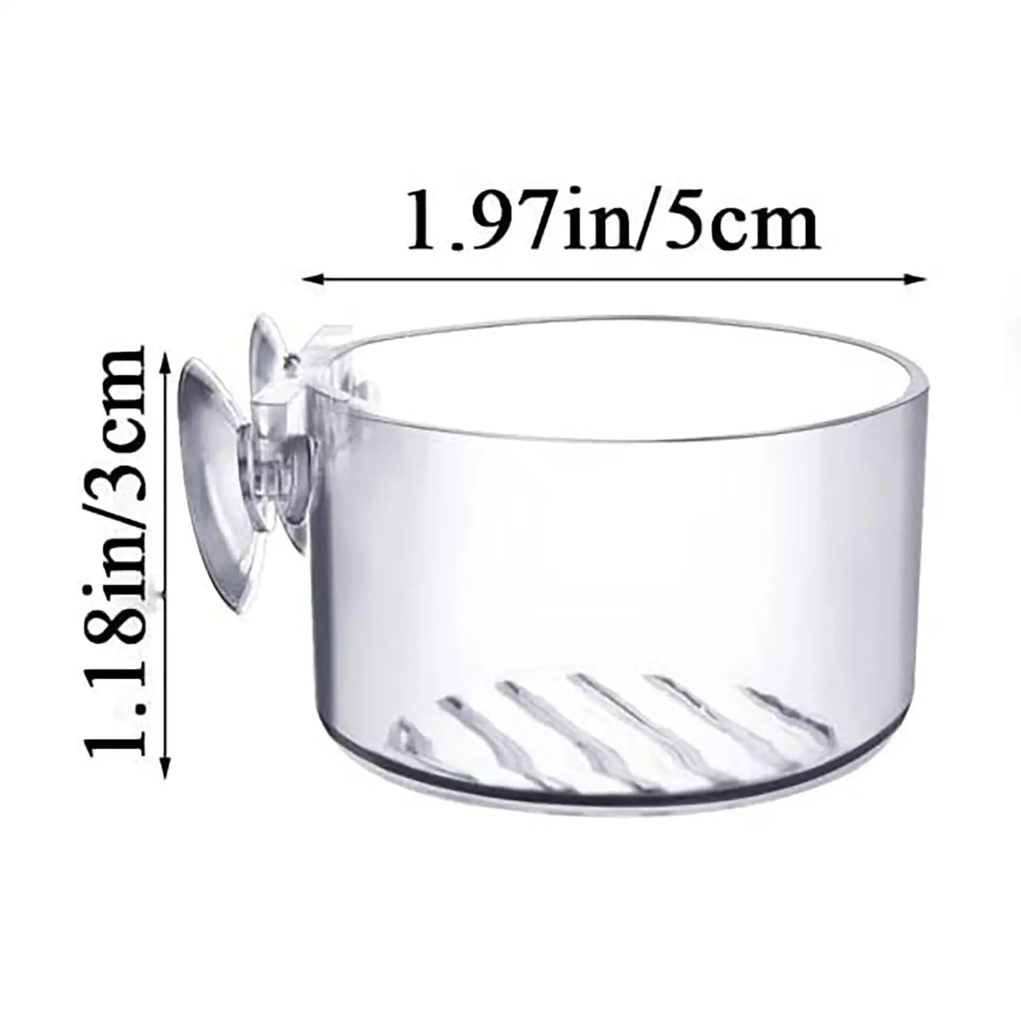 Acrylic Aquarium Plant Cup with Suction Holder | Fish Tank