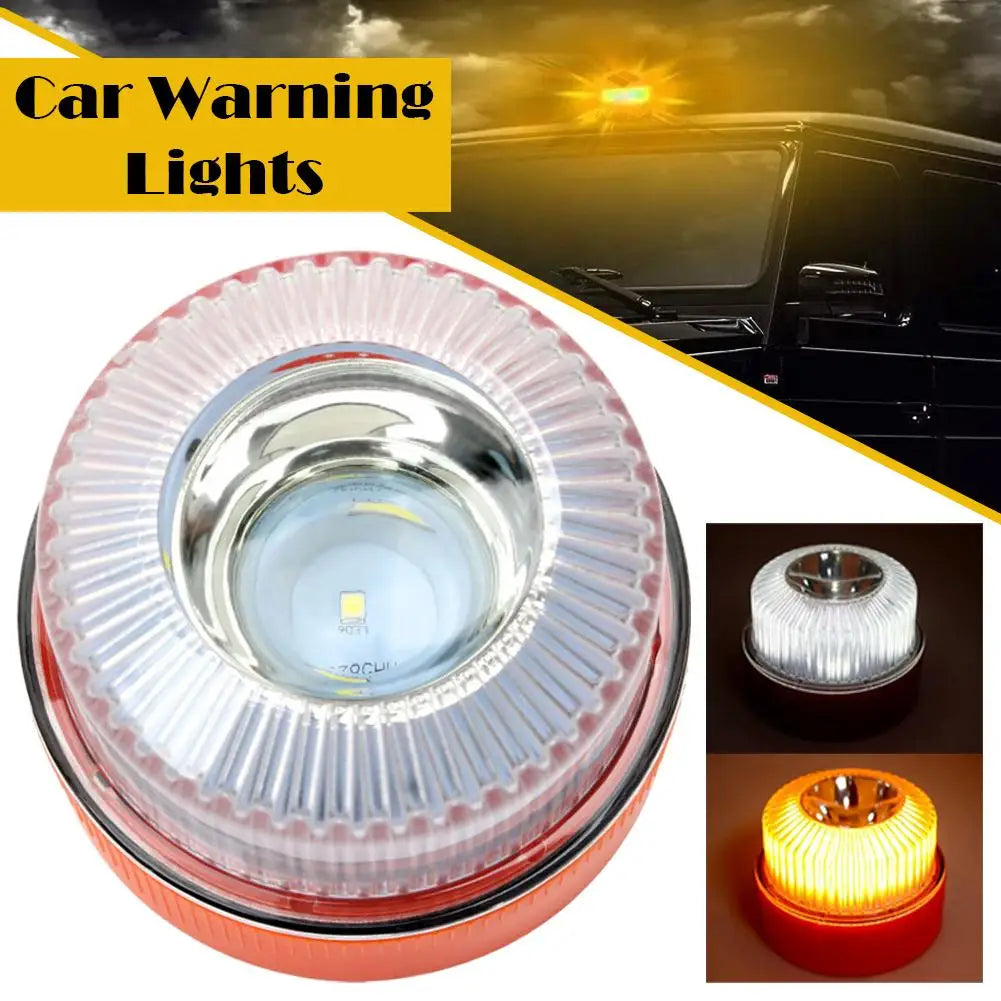V16 LED Magnetic Strobe Warning Light | Car Emergency Safety Beacon Car Warning Light Peaceful Pleasures Health and Wellness