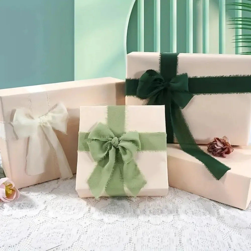 3-Roll Fringe Chiffon Ribbon 5m | DIY Wedding & Craft Décor