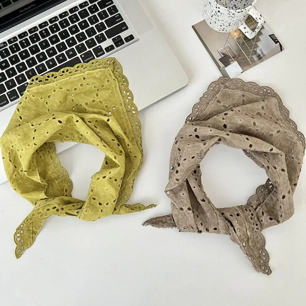 Lightweight Cotton Triangle Scarf – Head Wrap & Neck Bandana