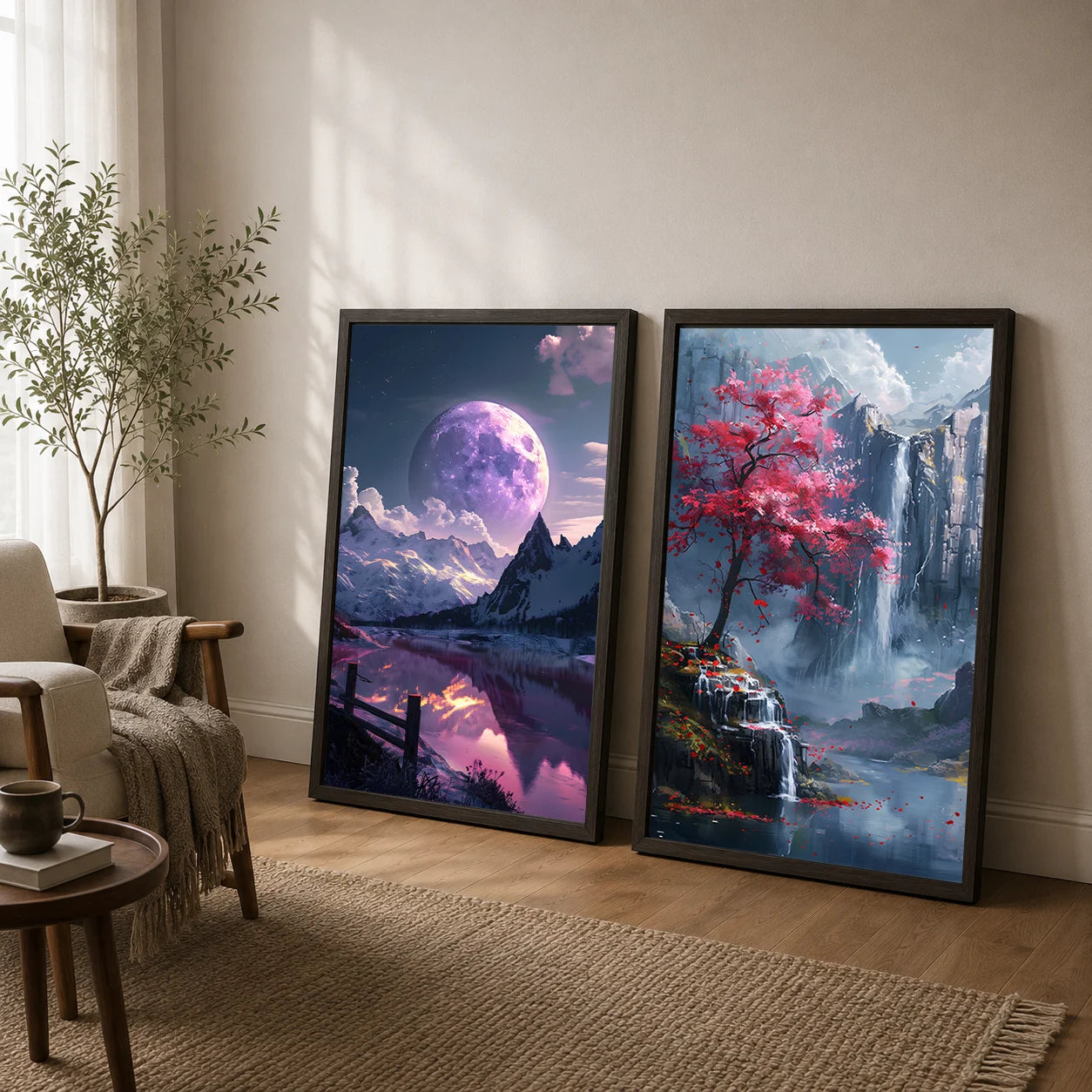 Fantasy Landscape Canvas Wall Art – Modern Poster Print Décor Canvas Wall Art Peaceful Pleasures Health and Wellness