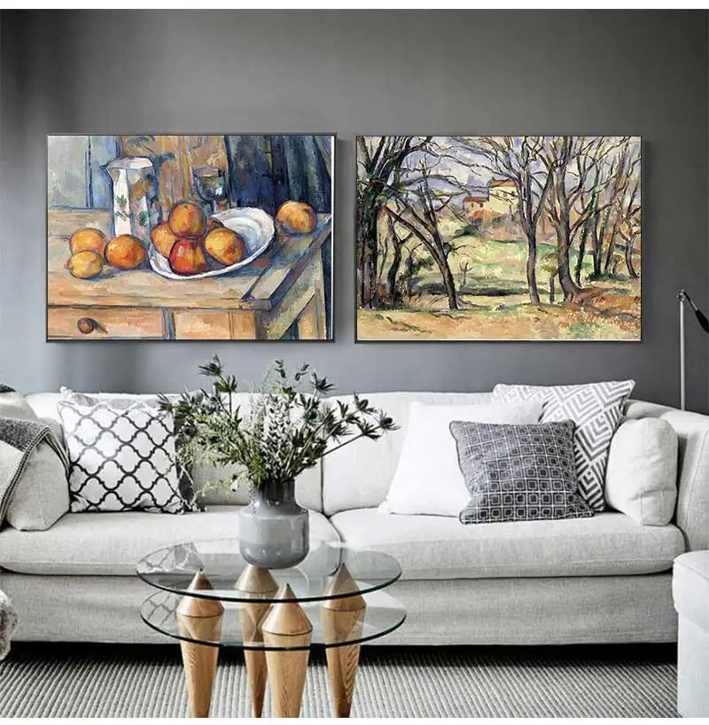 Vintage Paul Cezanne Garden Still Life Terracotta Pots 1890s Art Posters Canvas Painting Wall Prints Picture for Room Home Decor Peaceful Pleasures Health and Wellness