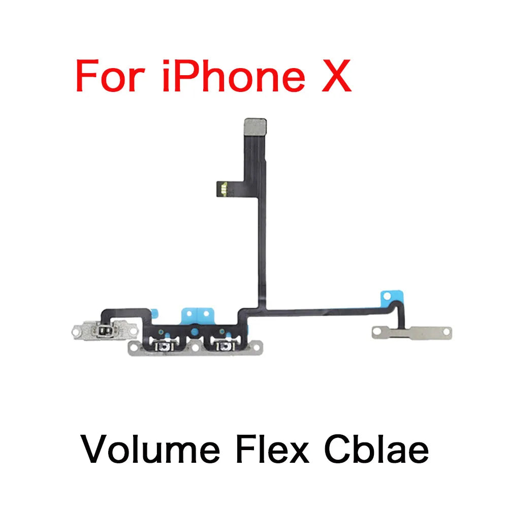 iPhone 7–11 Pro Max Power & Volume Flex Cable with LED Flash