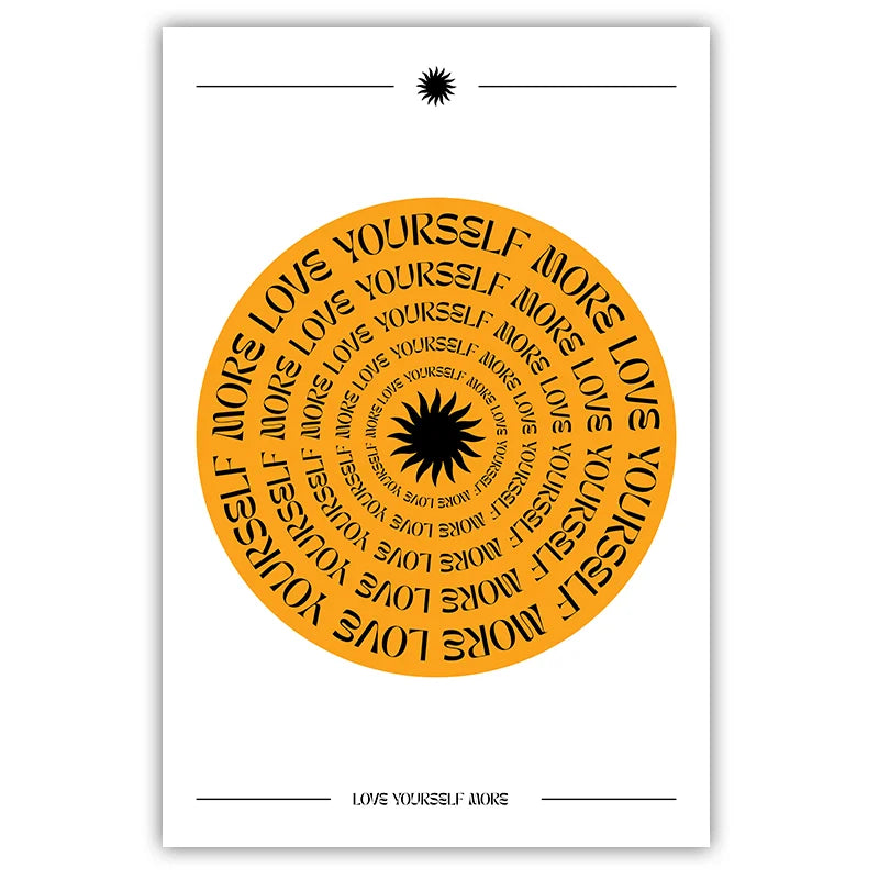 Boho Abstract Inspirational Quote Canvas Wall Art | Nordic Spiral Canvas Wall Art Peaceful Pleasures Health and Wellness 04 30x40cm No Frame China Mainland