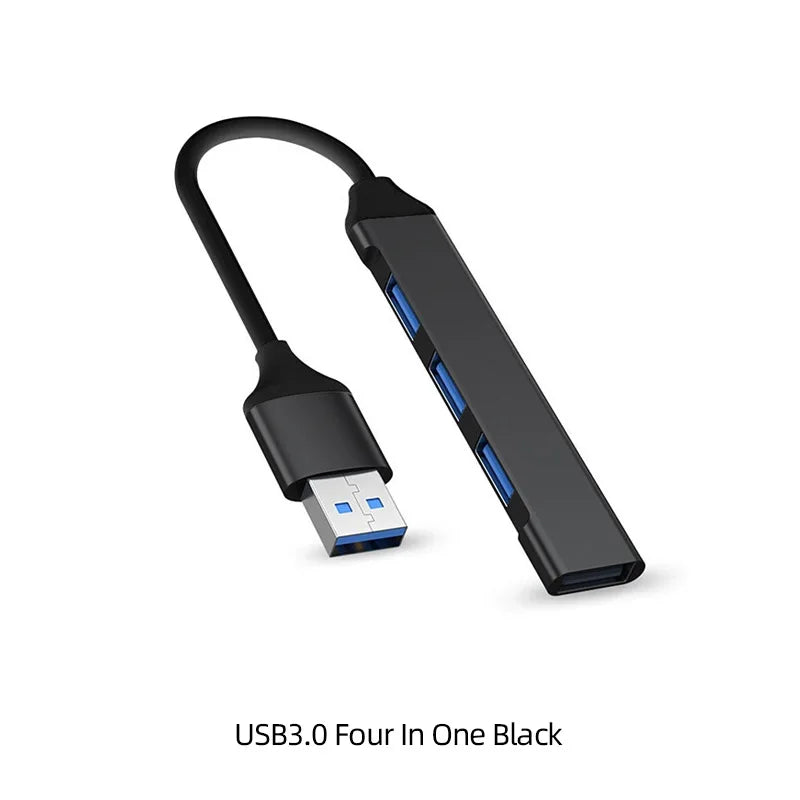 USB-C to 4-Port USB 3.0 Hub OTG Adapter | 5Gbps MacBook PC
