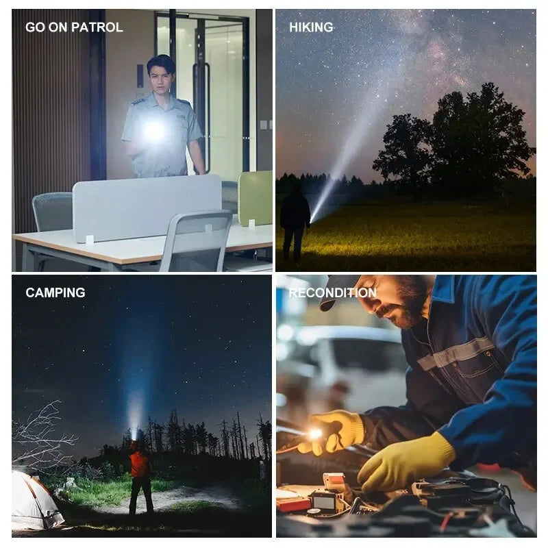 Rechargeable LED Tactical Flashlight – Zoomable & Waterproof