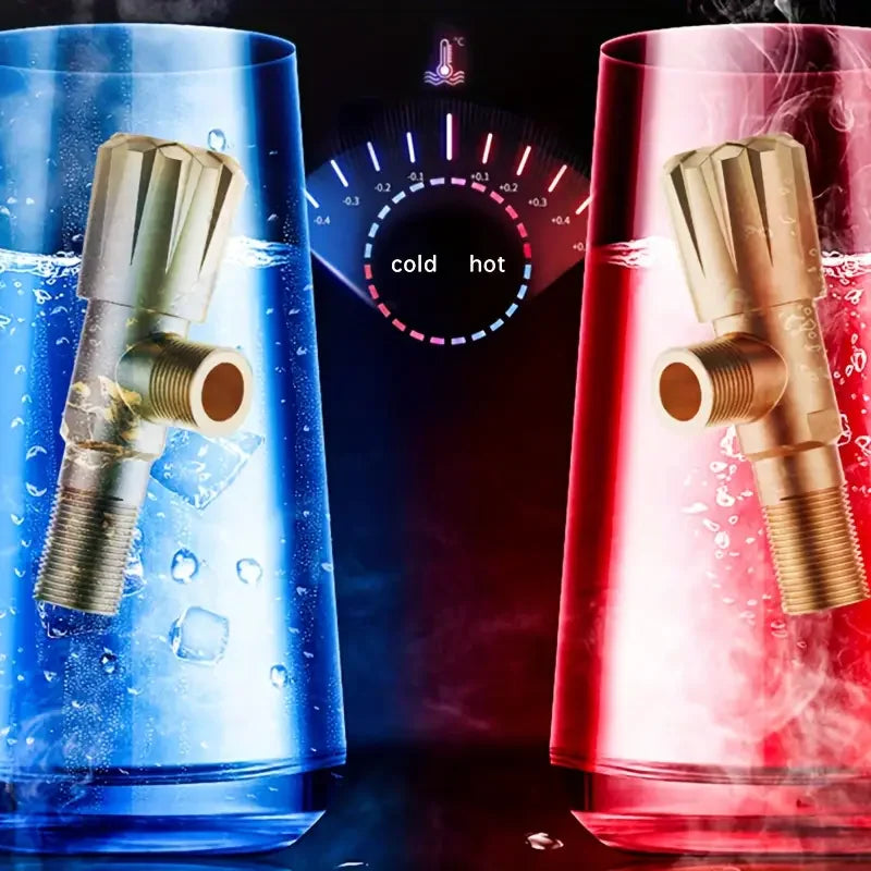 YANKE Brass Triangle Valve G1/2 – Leak-Free Hot & Cold Water