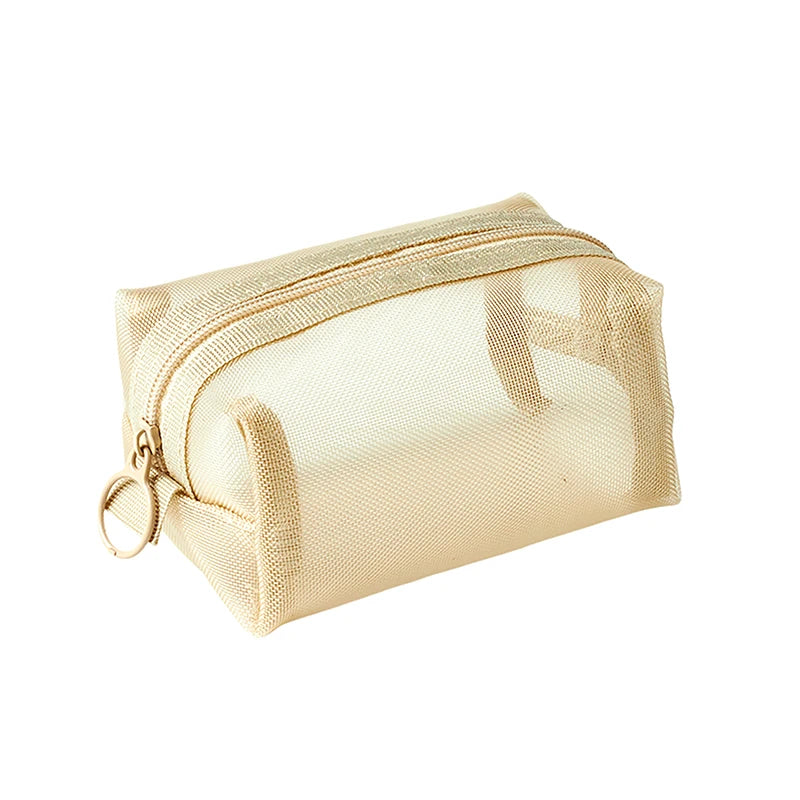 Breathable Mesh Zipper Pouch | Mini Travel & Makeup Bag