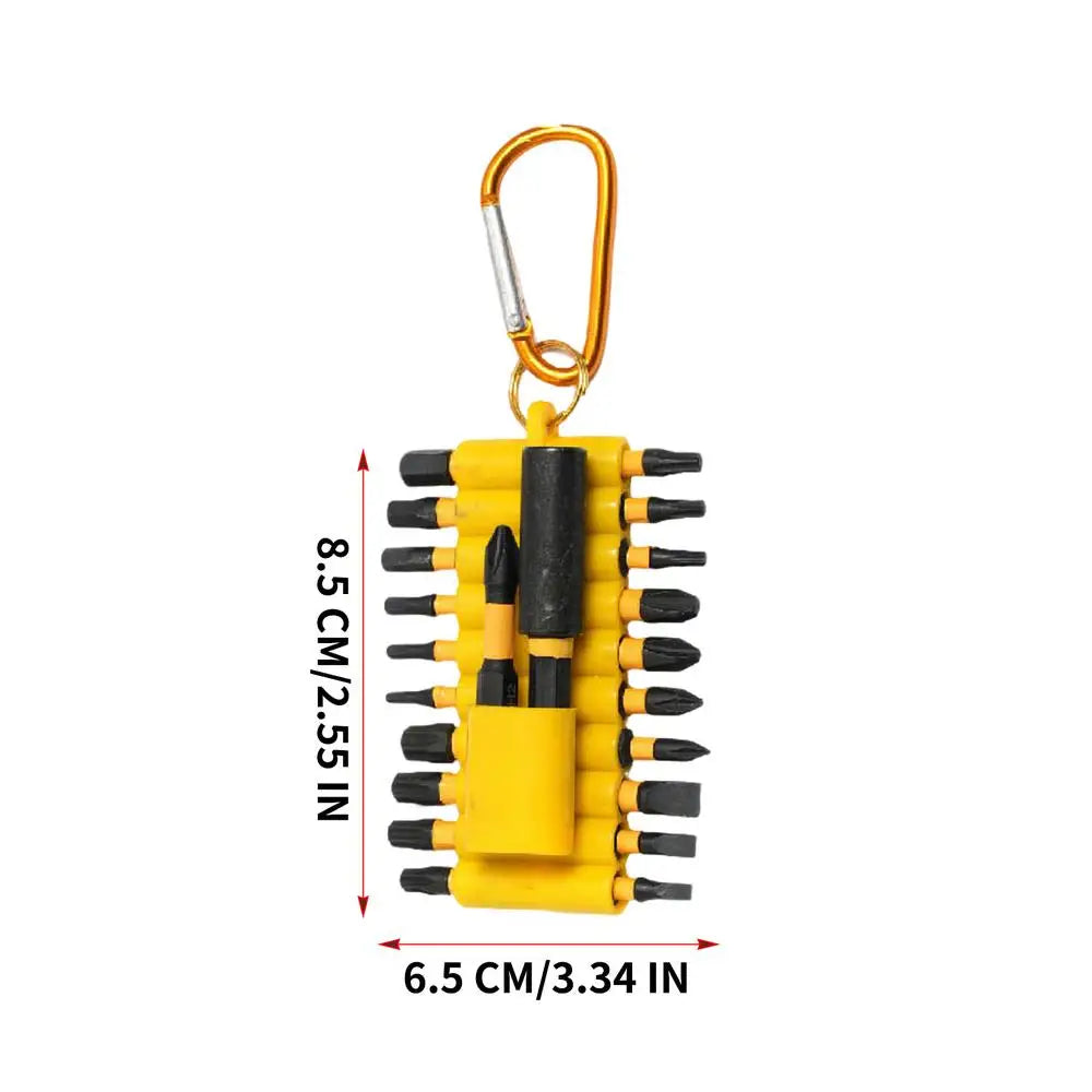 22-Pc S2 Steel Impact Screwdriver Bit Set with Organizer