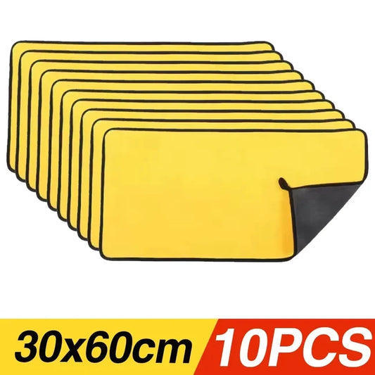 Car Wash Microfiber Towels | Soft Absorbent Detailing Cloths Car Detailing Towels Peaceful Pleasures Health and Wellness 30x60cm 10pcs