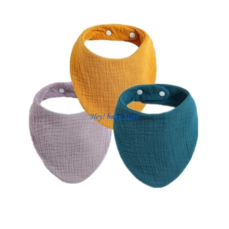 3-Pack Baby Drool Bibs | Soft Cotton Burp Cloths for Newborns