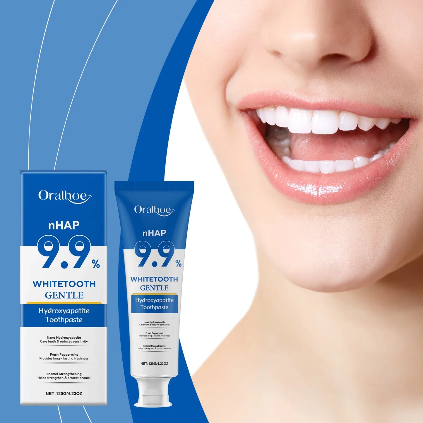Oralhoe Hydroxyapatite Toothpaste – Enamel Repair & Whitening