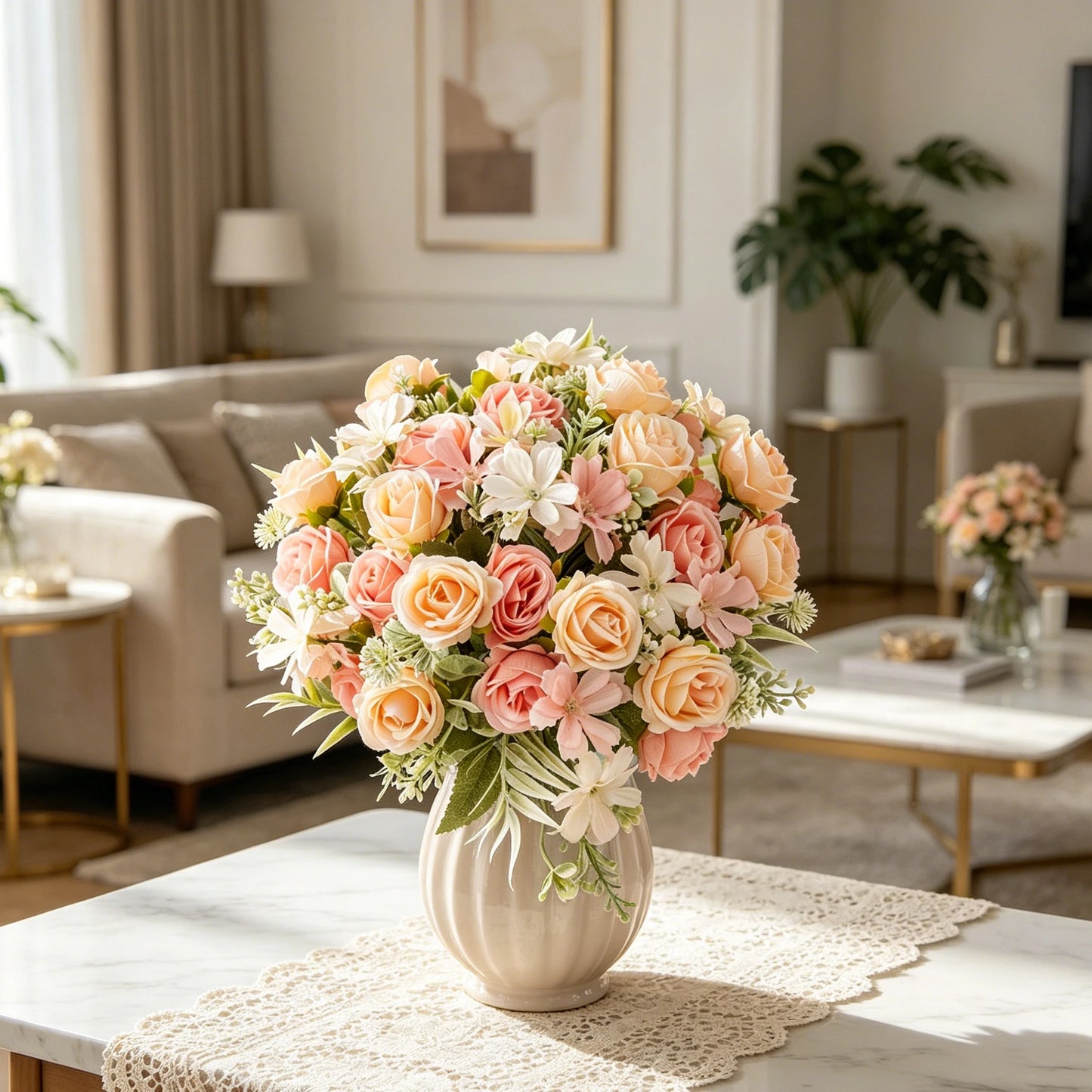 Silk Rose Artificial Flower Bouquet | Wedding & Home Décor