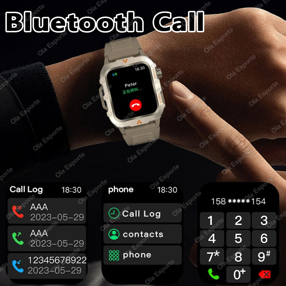 Men Smart Watch BT Call Sleep Heart Rate Health Monitor Outdoor LED Flashlight Waterproof Sports Watche For Android IOS HW12 Peaceful Pleasures Health and Wellness