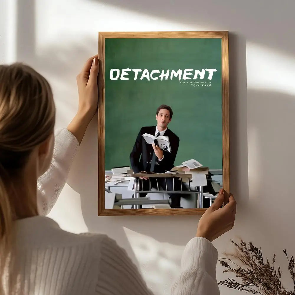 Movie D-Detachment Poster HD Self Adhesive Waterproof Wall Art Ideal for Home Office Dorm Bedroom Great Gift Peaceful Pleasures Health and Wellness White8 21X30cmNoframe