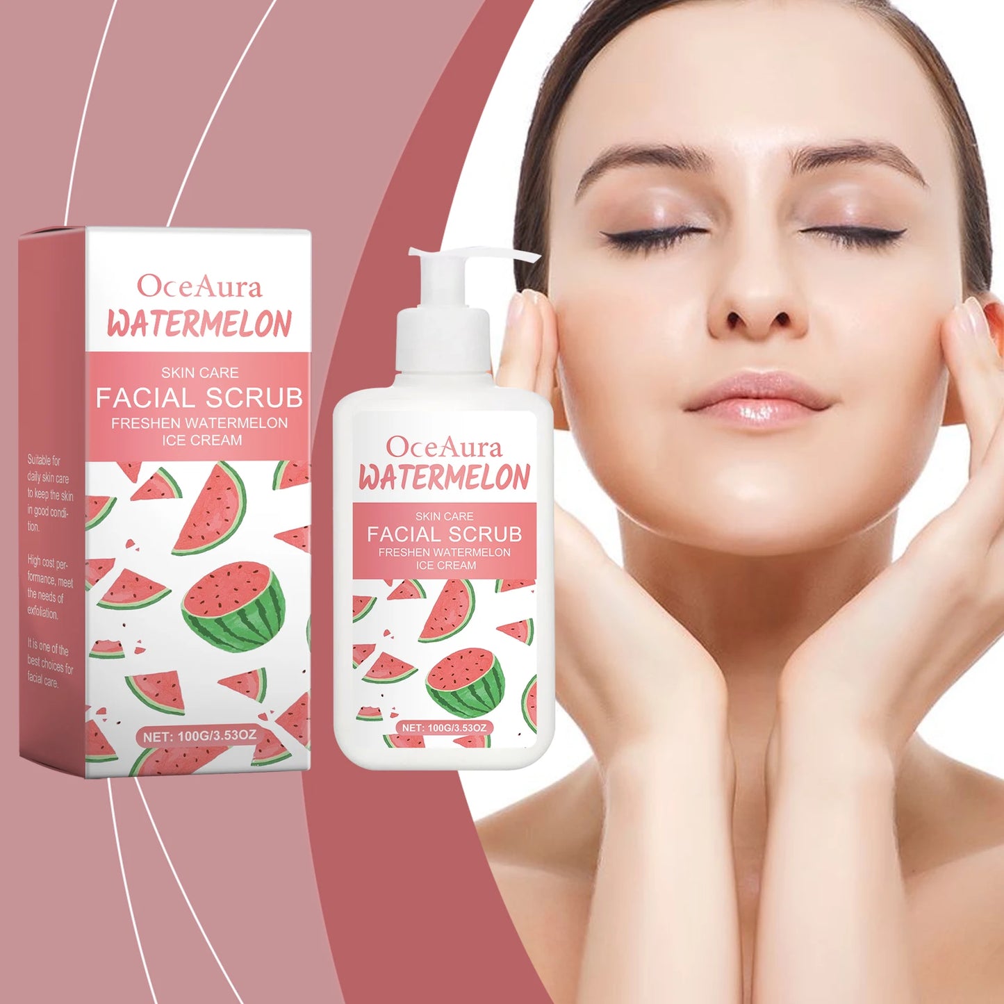 OceAura Exfoliating Face Scrub – Unclog Pores & Smooth Skin