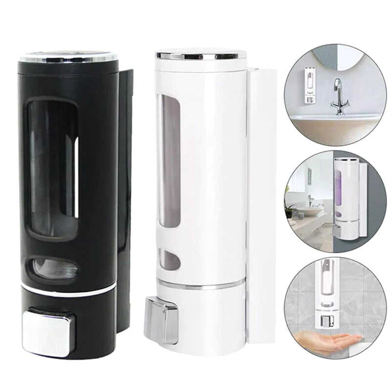 400ml Shower Soap Dispenser Wall Mounted Shampoo And Conditioner Dispenser Adhesive Handwashing Fluid Dispenser Peaceful Pleasures Health and Wellness