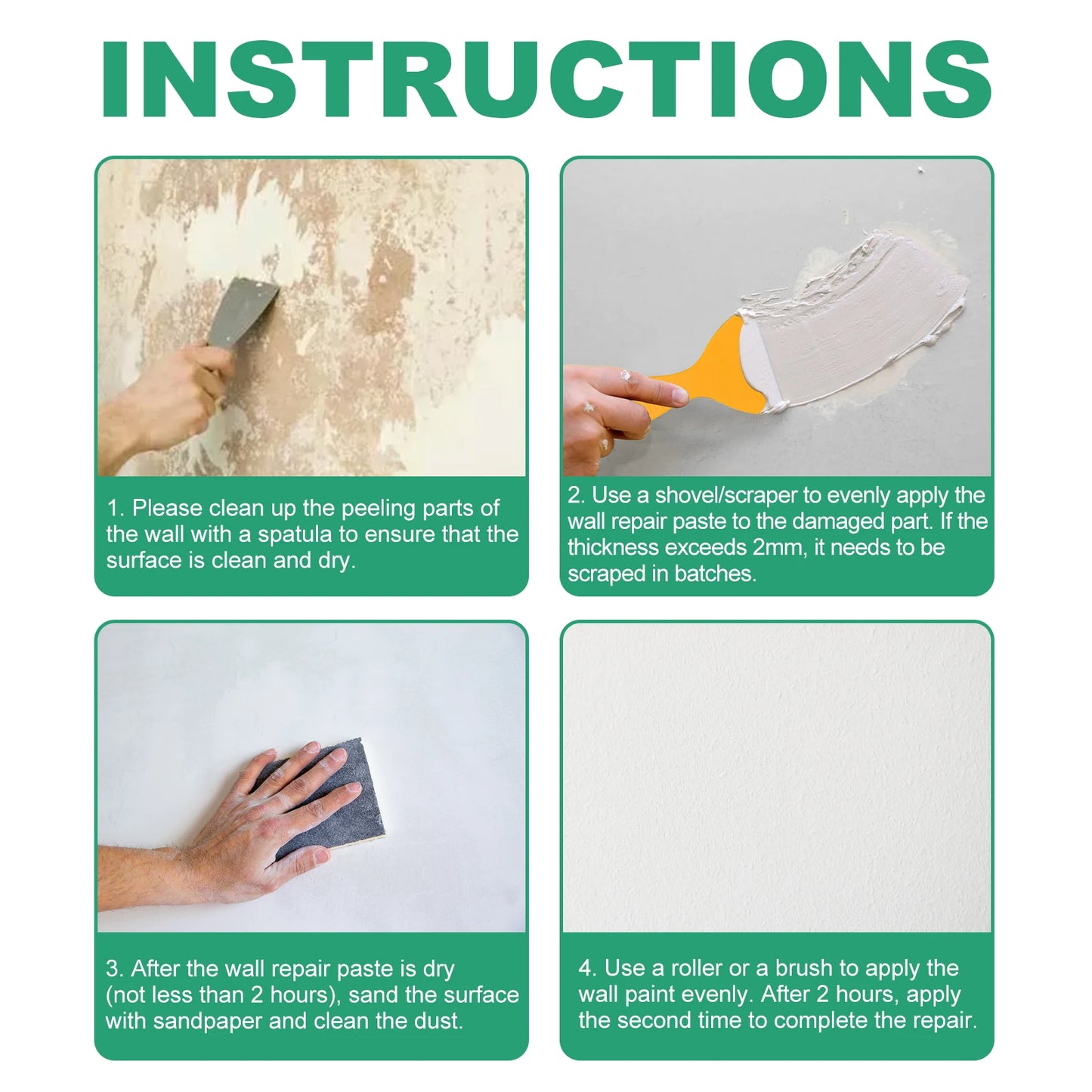 All-Purpose Wall Repair Paste | Quick-Dry Spackling Plaster