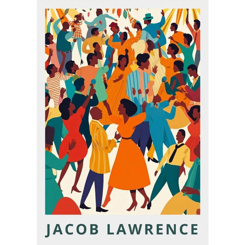 Minimalist Jacob-Lawrence The Migration African American Classic Exhibition Poster Canvas Painting Wall Pictures Home Decor Peaceful Pleasures Health and Wellness 3 50x70cm Unframed