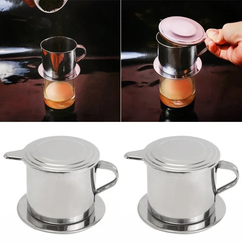 Vietnamese Phin Coffee Filter – Stainless Steel Drip Coffee Maker for 1-2 Cups
