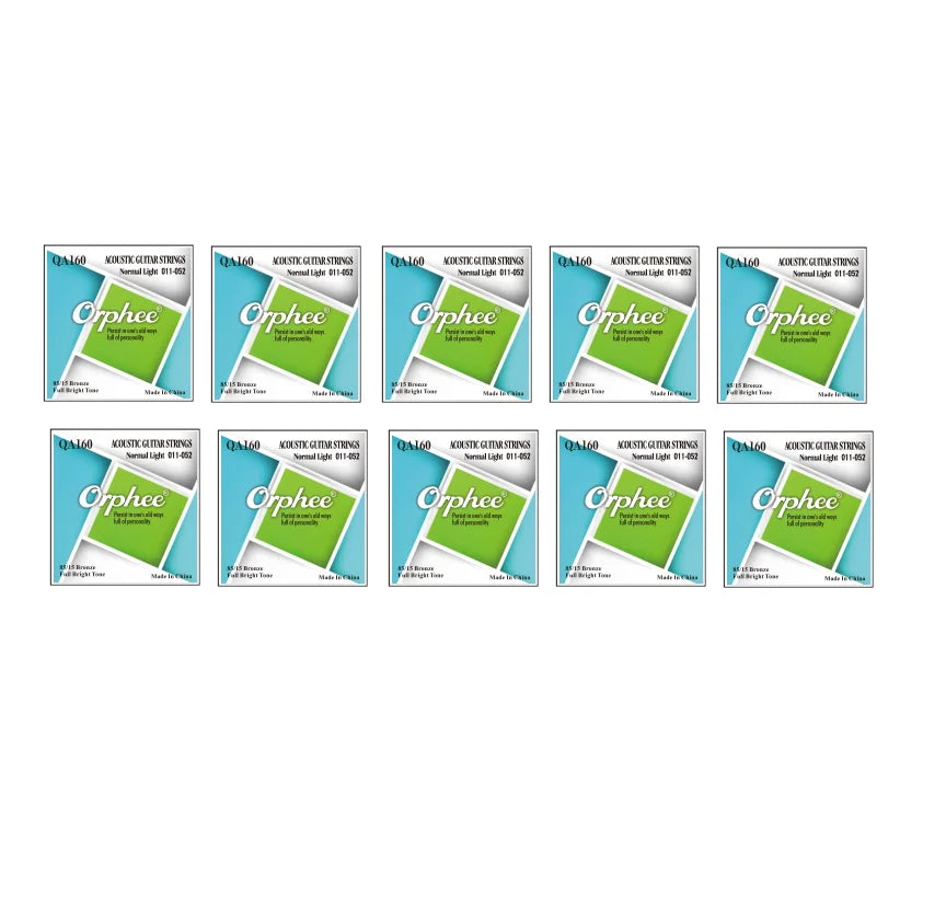 Guitar Accessories Orphee Strings Phosphor Bronze QA Folk 1-6 Acoustic